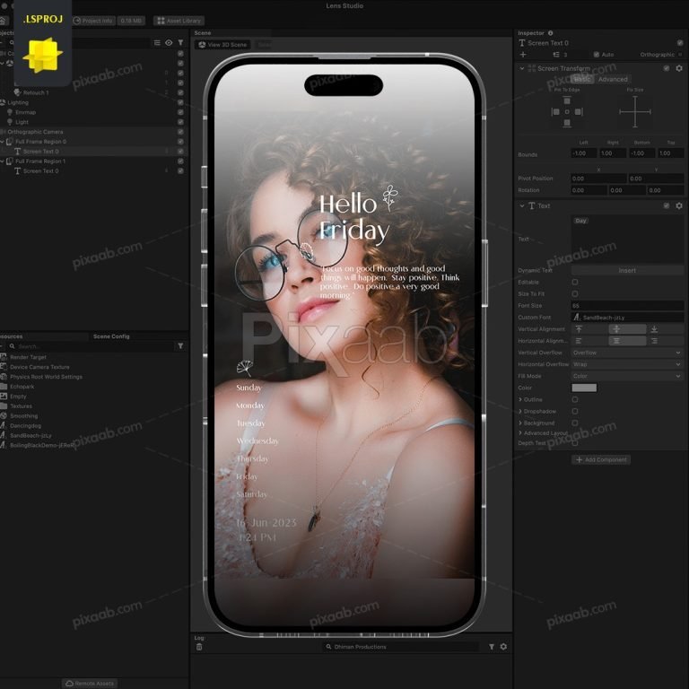 Hello Day Snapchat Lens Lens Studio Template Pixaab 2 768x768 