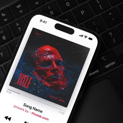 Spaceship Album Cover Art PSD Template - Pixaab.com