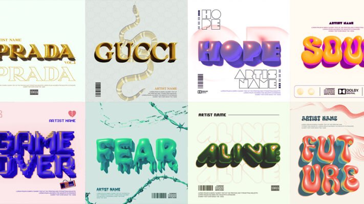 Elevate Your Music Visuals with Pixaab.com's New 3D Title Pre-made Album Cover Art: 14 Ready-to-Use Designs with Free Customization!